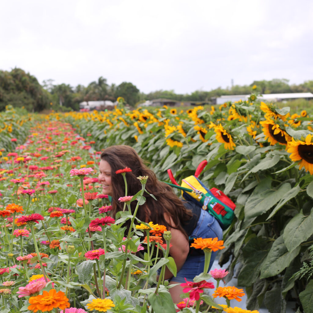 smelling the flowers